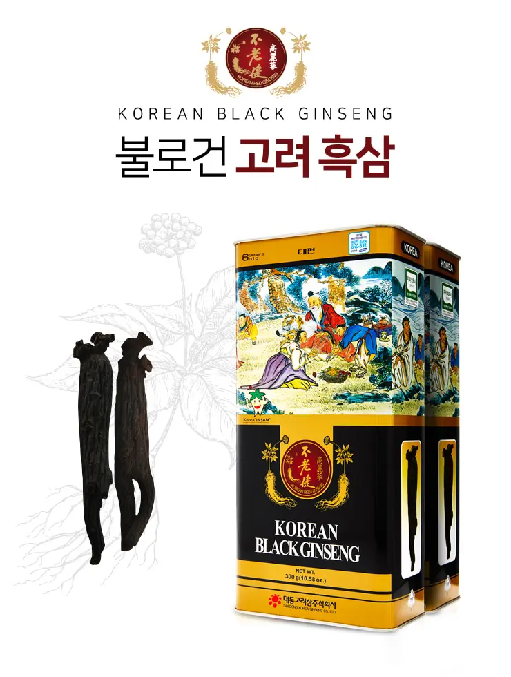 Hắc sâm Hàn Quốc dạng củ 300g (11-20củ) – Daedong